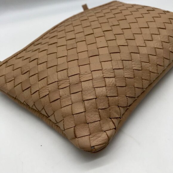 Cole Haan Tan Leather Woven Removable Pouch - Picture 7 of 10